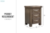 Picture of WESTMINSTER 3-Drawer Solid Oak Bedside Table (Classic Walnut)