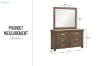 Picture of WESTMINSTER  6-Drawer Solid Oak Dresser with Mirror (Classic Walnut)