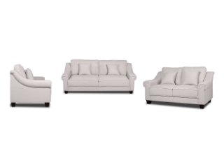 Picture of TURON 3/2/1 Seater Sofa Range (Beige) - Armchair+Loveseat+Sofa Set