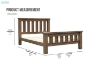 Picture of WESTMINSTER Solid Oak Bed Frame in Queen/ Eastern King  Size (Classic Walnut)