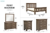 Picture of WESTMINSTER 3PC/4PC/5PC Solid Oak Bedroom Combo in Queen/Eastern King Size (Classic Walnut）