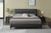 Picture of CUBA Genuine Leather Bed Frame in Queen/Eastern King Sizes (Dark Grey)
