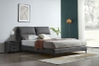 Picture of ROMEO Genuine Leather Bed Frame in Queen/Eastern King Sizes (Dark Grey)