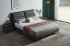 Picture of ROMEO Genuine Leather Bed Frame in Queen/Eastern King Sizes (Dark Grey)