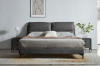 Picture of ROMEO Genuine Leather Bed Frame in Queen/Eastern King Sizes (Dark Grey)