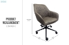 Picture of MURPHY Height Adjustable Office Chair (Brown)
