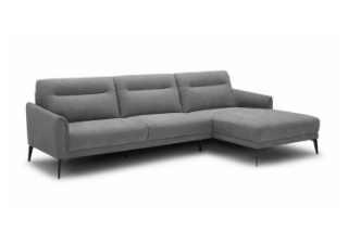 Picture of NAKALE Fabric Sectional Sofa (Gray) - Chaise Facing Right