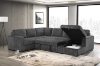 Picture of MICAH Corduroy Sectional Sofa/Pull-Out Sofa Bed with USB Charging Port - Chaise Facing Right