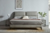 Picture of ROMEO Genuine Leather Bed Frame in Queen/Eastern King Sizes (Light Grey) 