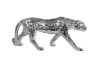 Picture of GEKO Large Silver Leopard Ornament Home Decoration (37.5"x15.5")