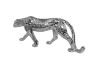 Picture of GEKO Large Silver Leopard Ornament Home Decoration (37.5"x15.5")