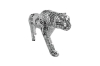 Picture of GEKO Large Silver Leopard Ornament Home Decoration (37.5"x15.5")