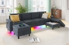 Picture of KINSLEY Modular Sectional Sofa with Wireless Charging, USB & Type-C Ports, and LED Lighting (Dark Grey)