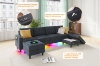 Picture of KINSLEY Modular Sectional Sofa with Wireless Charging, USB & Type-C Ports, and LED Lighting (Dark Grey)