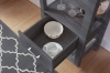Picture of Remy Open Shelves Storage Cabinet with Drawer & Glass Door (Grey)