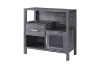 Picture of Remy Open Shelves Storage Cabinet with Drawer & Glass Door (Grey)