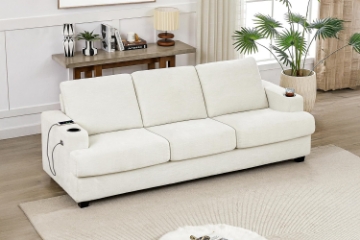 Picture of KIAN 3 Seater Sofa with USB Charging Ports & Cup Holders