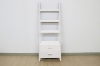 Picture of ELARA Ladder Bookshelf with 3 Open Shelves & 2 Storage Drawers (White)