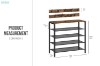 Picture of LITON Adjustable 5-Tier Shoe Rack with Wall Hooks 
