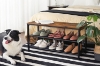 Picture of LITON Adjustable 3-Tier Shoe Rack with Wall Hooks 