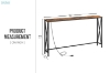 Picture of LITON Console Table with Power Outlet (Rustic Brown)
