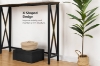 Picture of LITON Console Table with Power Outlet (Rustic Brown)