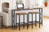 Picture of LITON Console Table with Power Outlet (Rustic Brown)