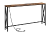 Picture of LITON Console Table with Power Outlet (Rustic Brown)