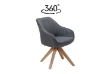 Picture of VENETIAN 360° Swivel Fabric Arm Chair (Grey)