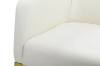 Picture of TRYTON H40" Bar Stool with Arms & Golden Finish Base (White) 