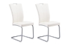 Picture of EDAN High Back Dining Chair with Lacquered Base (Pearl White) - 2 Chairs in 1 Carton