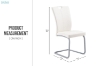 Picture of EDAN High Back Dining Chair with Lacquered Base (Pearl White) 
