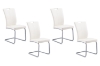 Picture of EDAN High Back Dining Chair with Lacquered Base (Pearl White) 