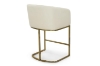 Picture of TRYTON H36" Bar Stool with Arms & Golden Finish Base (White)