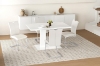 Picture of EDAN High Back Dining Chair with Chromed Base (Pearl White) 