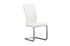 Picture of EDAN High Back Dining Chair with Chromed Base (Pearl White) 