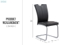 Picture of EDAN High Back Dining Chair with Lacquered Base (Elegant Black)