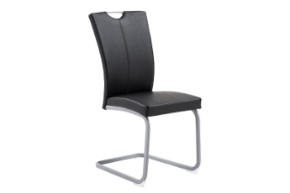 Picture of EDAN High Back Dining Chair with Lacquered Base (Elegant Black) - Each