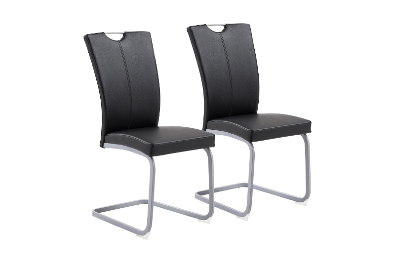 Picture of EDAN High Back Dining Chair with Lacquered Base (Elegant Black) - 2 Chairs in 1 Carton