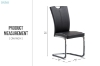 Picture of EDAN High Back Dining Chair with Chromed Base (Elegant Black)