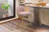 Picture of KALAY H32.5" Bar Stool with Golden Finish Base (Pink) 