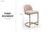 Picture of KALAY H32.5" Bar Stool with Golden Finish Base (Pink) 