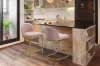 Picture of Kalay 23" Height Bar Stool with Golden Finish Base  for Customized Height Counter Top Only (Pink) 