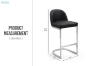 Picture of KALAY H36.5" Bar Stool with Chromed Finish Base (Black)  