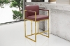 Picture of DAKOTA Bar Stool with Arms & Golden Finish Base (Wine Red)