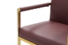 Picture of DAKOTA Bar Stool with Arms & Golden Finish Base (Wine Red)