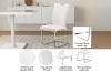 Picture of EDAN High Back Dining Chair with Chromed Base (Pearl White) 