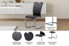 Picture of EDAN High Back Dining Chair with Chromed Base (Elegant Black)