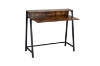 Picture of EMMI 100 Dual-Tier Office Desk with Shelf (Rustic Brown)