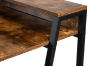 Picture of EMMI 100 Dual-Tier Office Desk with Shelf (Rustic Brown)